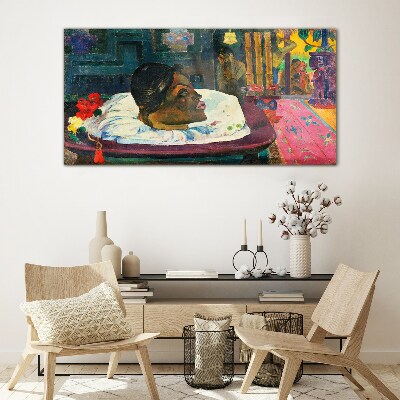 Tableau sur verre Portrait aux couleurs pastel