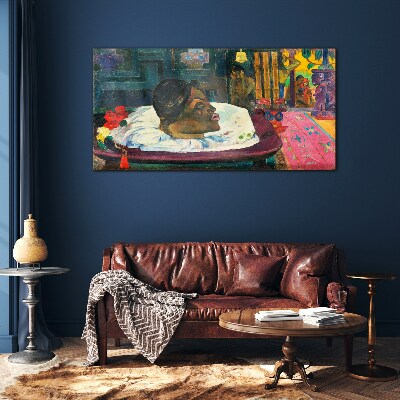 Tableau sur verre Portrait aux couleurs pastel