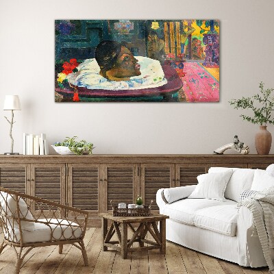 Tableau sur verre Portrait aux couleurs pastel