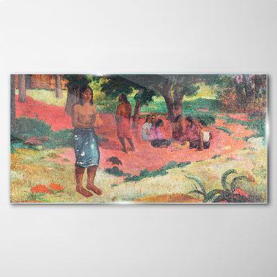Tableau en verre Une scène de la vie à Hawaï