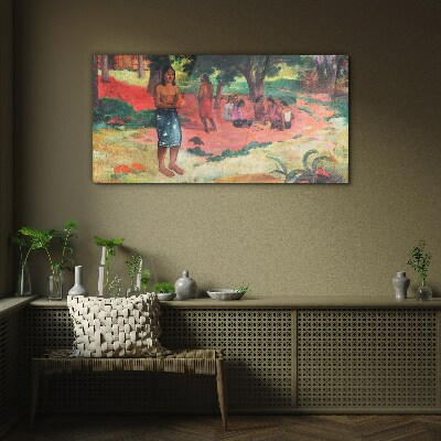 Tableau en verre Une scène de la vie à Hawaï
