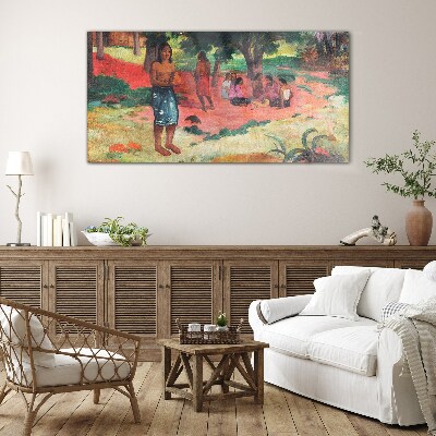 Tableau en verre Une scène de la vie à Hawaï
