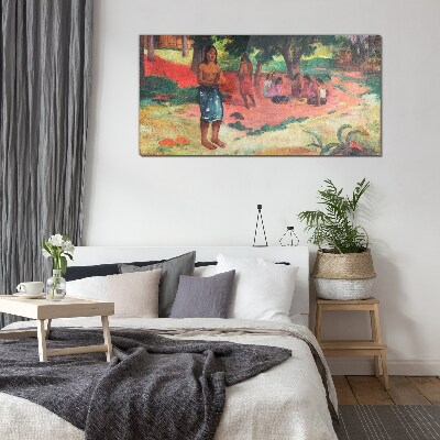 Tableau en verre Une scène de la vie à Hawaï
