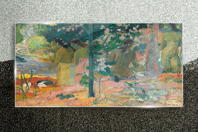 Tableau verre imprimé Femmes au bord de l'eau