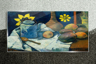 Tableau photo sur verre Nature morte avec une fleur