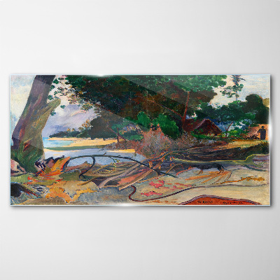 Tableau en verre Paysage tropical avec des arbres