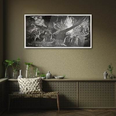 Tableau verre imprimé Perdu dans le noir