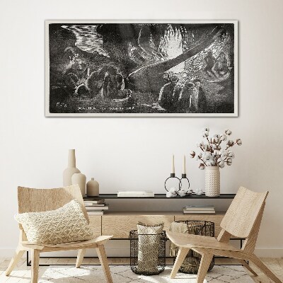 Tableau verre imprimé Perdu dans le noir