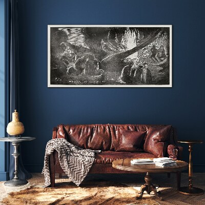 Tableau verre imprimé Perdu dans le noir