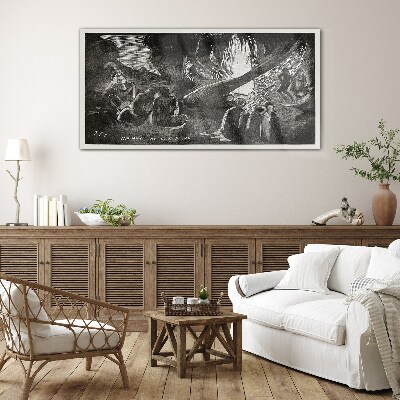 Tableau verre imprimé Perdu dans le noir