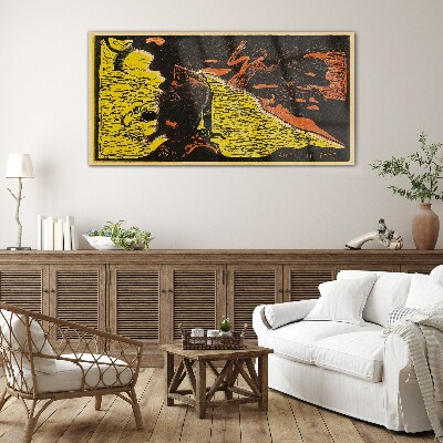 Tableau imprimé sur verre Vague verte d'émotions
