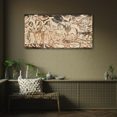 Tableau verre imprimé Une scène historique sur fond de nature