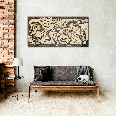 Tableau en verre Animaux en mouvement