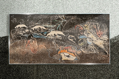Tableau sur verre Le fleuve de la vie et de la transformation