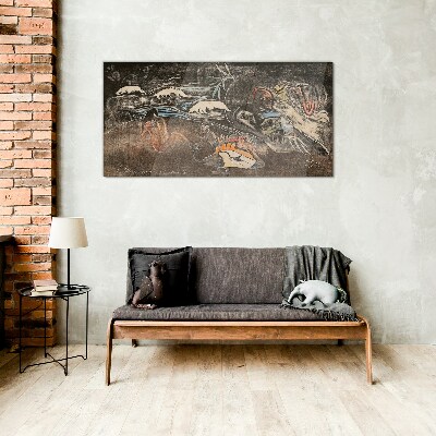 Tableau sur verre Le fleuve de la vie et de la transformation