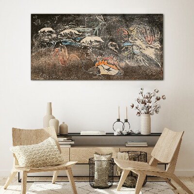 Tableau sur verre Le fleuve de la vie et de la transformation