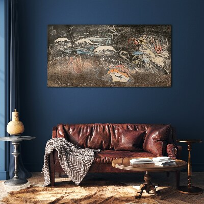 Tableau sur verre Le fleuve de la vie et de la transformation