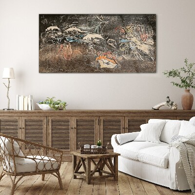 Tableau sur verre Le fleuve de la vie et de la transformation