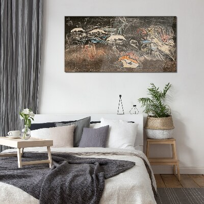 Tableau sur verre Le fleuve de la vie et de la transformation