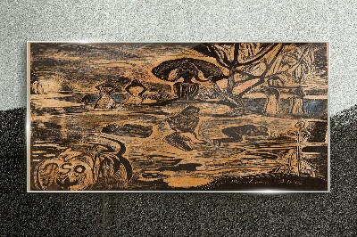 Tableau sur verre Un après-midi d'été au bord du lac