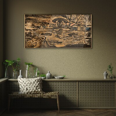 Tableau sur verre Un après-midi d'été au bord du lac