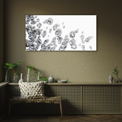 Tableau imprimé sur verre Pluie de cristaux scintillants