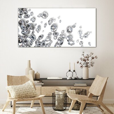 Tableau imprimé sur verre Pluie de cristaux scintillants