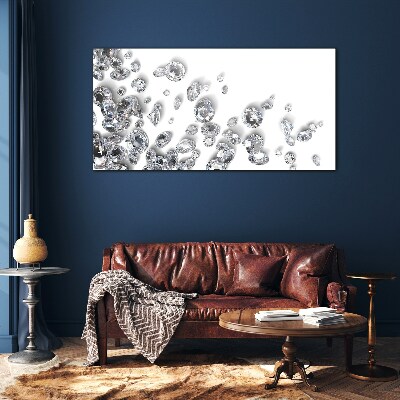 Tableau imprimé sur verre Pluie de cristaux scintillants