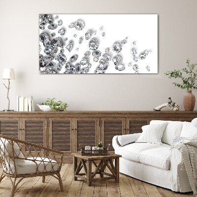 Tableau imprimé sur verre Pluie de cristaux scintillants