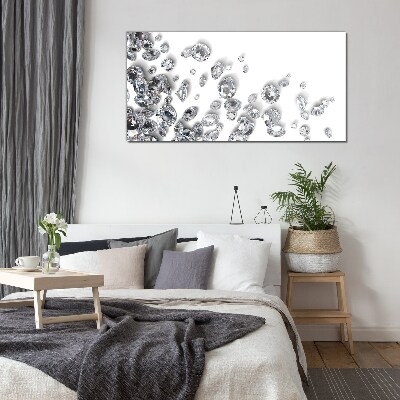 Tableau imprimé sur verre Pluie de cristaux scintillants