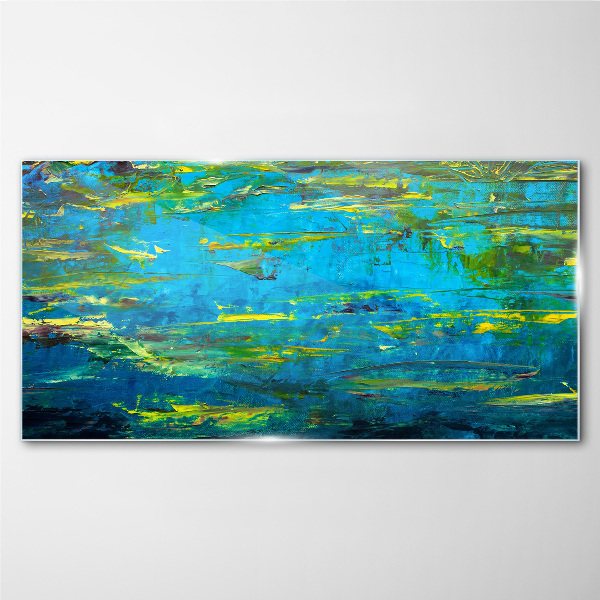 Tableau verre imprimé Vagues turquoise et verdure