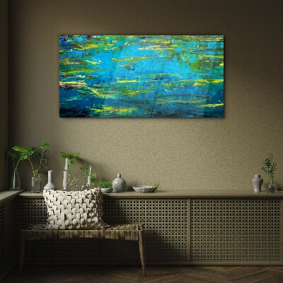 Tableau verre imprimé Vagues turquoise et verdure
