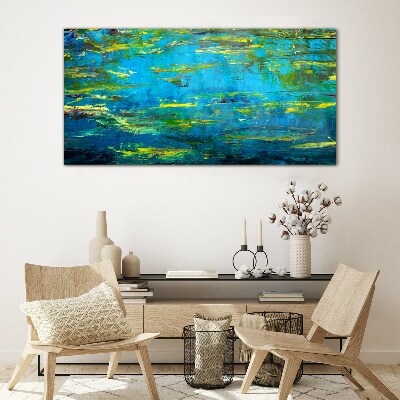 Tableau verre imprimé Vagues turquoise et verdure