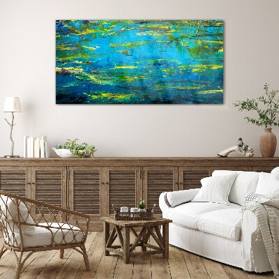 Tableau verre imprimé Vagues turquoise et verdure