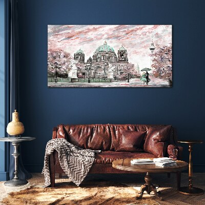 Tableau verre imprimé L'architecture berlinoise aux couleurs printanières