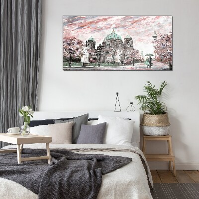 Tableau verre imprimé L'architecture berlinoise aux couleurs printanières