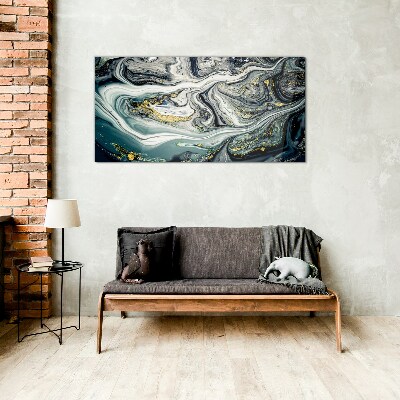 Tableau verre imprimé Des veines d'or dans les profondeurs de la mer