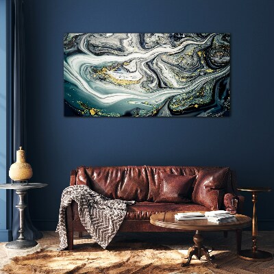 Tableau verre imprimé Des veines d'or dans les profondeurs de la mer