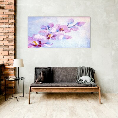 Tableau verre imprimé Un rêve floral aux tons pastel