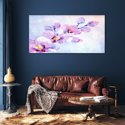 Tableau verre imprimé Un rêve floral aux tons pastel