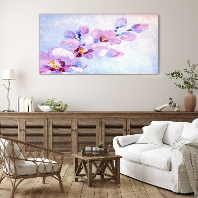 Tableau verre imprimé Un rêve floral aux tons pastel