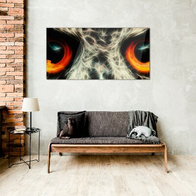 Tableau photo sur verre Yeux de feu et de mystère
