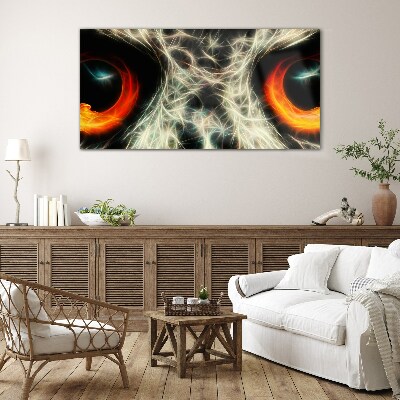 Tableau photo sur verre Yeux de feu et de mystère
