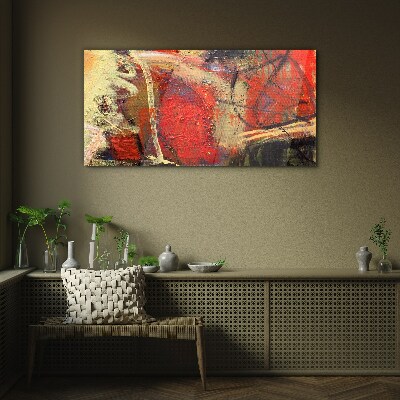 Tableau imprimé sur verre Paysage abstrait aux couleurs intenses