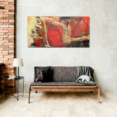 Tableau imprimé sur verre Paysage abstrait aux couleurs intenses