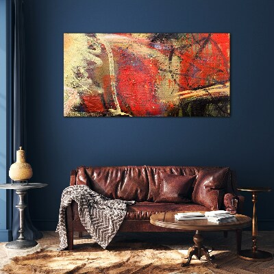 Tableau imprimé sur verre Paysage abstrait aux couleurs intenses