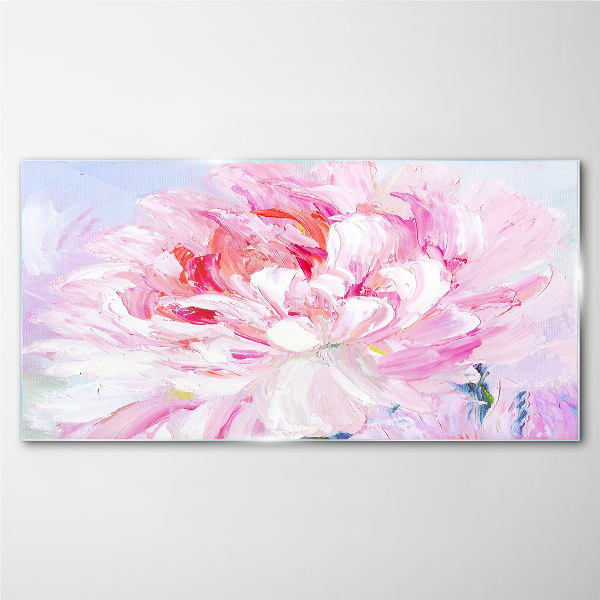 Tableau verre imprimé Pivoine rose à l'éclat délicat