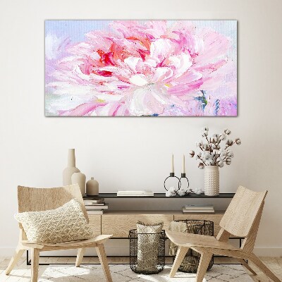 Tableau verre imprimé Pivoine rose à l'éclat délicat