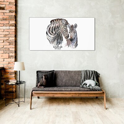 Tableau imprimé sur verre Zèbre dans la nature