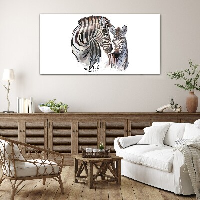 Tableau imprimé sur verre Zèbre dans la nature